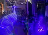 Figuras del océano, como las ballenas, componen la exposición que se realizará en la Biblioteca de la UArtes.
