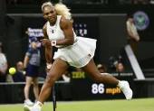 Serena Williams, ganadora de 23 títulos de Grand Slam, en su regreso a las pistas en Wimbledon.