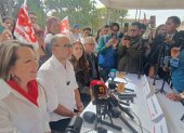 Juan Cristóbal Lloret y Consuelo Orellana (d) son los precandidatos a la Alcaldía de Cuenca y Prefectura de Azuay por alianza entre el Partido Socialista y Renovación 63.