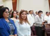 Jenny Machuca, vicealcaldesa de Machala, durante un acto institucional previo a la posibilidad de asumir la Alcaldía.