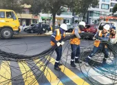 Referencia. El Municipio de Quito denunció daños en la infraestructura del soterramiento tras intentos de robo de cables en la avenida Ajaví.