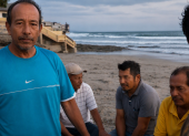 Los pescadores manabitas fueron rescatados en la comuna La Entrada en la provincia de Santa Elena
