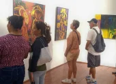 En la Casa de la Cultura, núcleo de Guayas, se realiza la exposición "Cartología Ancestral", del artista plástico visual Persi Izquierdo.