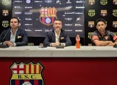 Miguel Montalvo (c) es el vicepresidente financiero de Barcelona SC.