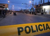 La policía realizó el cerramiento del área para efectuar las pericias del hecho violento que dejó un fallecido
