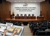 Imagen simbólica, generada con IA, para mostrar que el CNE solo cumple con requisitos formales, no investiga cómo son los candidatos.