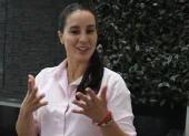 Carla Larrea es la precandidata a la Alcaldía de Quito por CREO.