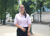 Carla Larrea, precandidata a la alcaldía de Quito por el movimiento CREO.