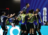 Los jugadores de Argentina celebran el empate 1-1 durante la semifinal del Mundial de la FIFA 2026 frente a Inglaterra.