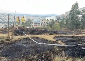 El 14 de julio ocurrió un incendio forestal en el sector Jaime Roldós, en el norte de Quito.