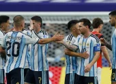 El delantero de Argentina Leo Messi celebra el gol conseguido ante Austria en el partido del Mundial 2026.