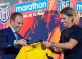 Sebastián Beccace (d), junto al presidente Francisco Egas en un de las últimas fotos en las que posaron como jefe y colaborador.