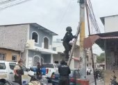 Los uniformados retiraron los equipos desde zonas altas.