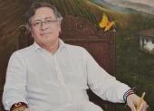 Retrato de Petro que estará en el palacio presidencial.