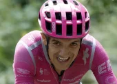 El ecuatoriano Richard Carapaz (EF Education-EasyPost), durante la etapa 14 del Tour de Francia.