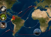 El informe de la Unodc identifica a Ecuador como un territorio de tránsito en las rutas marítimas del tráfico internacional de cocaína.