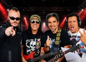 Los integrantes de Blaze, la banda ecuatoriana de heavy metal creada en Guayaquil en 1984.