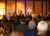 Los prefectos presentes en la primera sesión de la Asamblea por la Mancomunidad de Conservaión del Río Guayas.