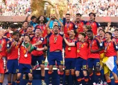 La selección española de fútbol, campeona del Mundial tras vencer en la final a Argentina.