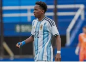 Ramos debutó con la selección argentina sub 17 ante Ecuador.