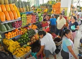 La sección de frutas en el mercado de Sauces IX.