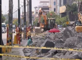 En marzo comenzaron los trabajos en la avenida Rodolfo Baquerizo Nazur, en la ciudadela La Alborada.