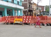 Obras en la calle Rumichaca