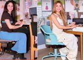 Shakira posó junto a una impresora en una imagen que sus seguidores compararon con su meme de 1997.
