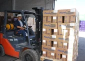 Cajas de medicinas que serán enviadas a casas asistenciales de la provincia de Guayas.