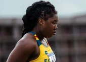 Belsy Rodríguez durante su participación en la final de impulso de bala del Campeonato Mundial Sub-20 de Atletismo, disputado en Oregón, Estados Unidos.