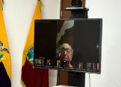Telemática. Abdalá Bucaram asistió a la audiencia fallida desde su casa, el viernes 7 de agosto de 2026.