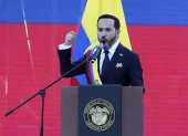 El presidente de Colombia, Abelardo de la Espriella, habla durante su primer discurso como mandatario este viernes 7 de agosto.