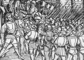 En Santiago, los hombres de Pizarro, comandados por Diego de Almagro, discutieron en sesiones del cabildo cómo enfrentar a Pedro de Alvarado y sus soldados.