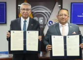Convenio. La firma del convenio se realizó en las instalaciones del CNE.