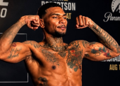 Michael Morales durante el pesaje oficial de UFC 330, este 14 de agosto.