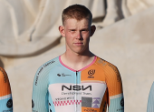 Finlay Tarling, ciclista británico de 19 años, antes del accidente que terminó con su vida durante la Volta a Portugal.