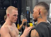 Instantes en que Ian Garry confrontó a Michael Morales tras el UFC 330.