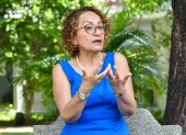 Liliana Muñoz, vicepresidenta regional de América Latina de la OMEP, durante su primera visita a Guayaquil.