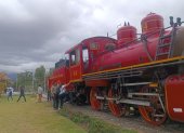 La locomotora se encuentra en el parque del Ferrocaril, en el sur de Cuenca.