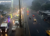 En el sector de Florida Norte, en la vía Perimetral, fue uno de los puntos donde llovió este 17 de agosto.