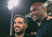 Patrick Vieira durante un partido de la UEFA, en su etapa como entrenador.