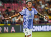 Independiente del Valle festeja su triunfo ante Deportes Tolima por la Copa Libertadores.