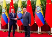 El presidente de Ecuador, Daniel Noboa, y el primer ministro del Consejo de Estado de China, Li Qiang.