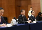 Daniel Noboa promovió exportaciones agropecuarias en Shanghái el 20 de agosto.