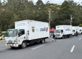 Seis camiones salieron desde Ecuador con ayuda para Colombia tras el terremoto de 7,4.