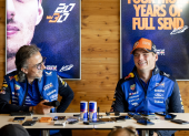 El neerlandés Max Verstappen, durante la conferencia de prensa en la que anunció su renovación con Red Bull.