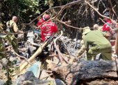 El accidente provocó un incendio que dificultó el acceso a la zona del impacto.