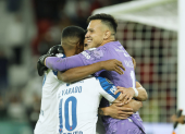 Gonzalo Valle (d.) fue la figura de la clasificación de Liga de Quito en Libertadores.