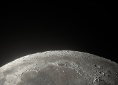 La superficie lunar, escenario de experimentos sobre producción de cemento.