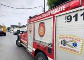 Personal del Cuerpo de Bomberos atendió la emergencia registrada en una empresa del km 7.5 de la vía a Daule, en Guayaquil.